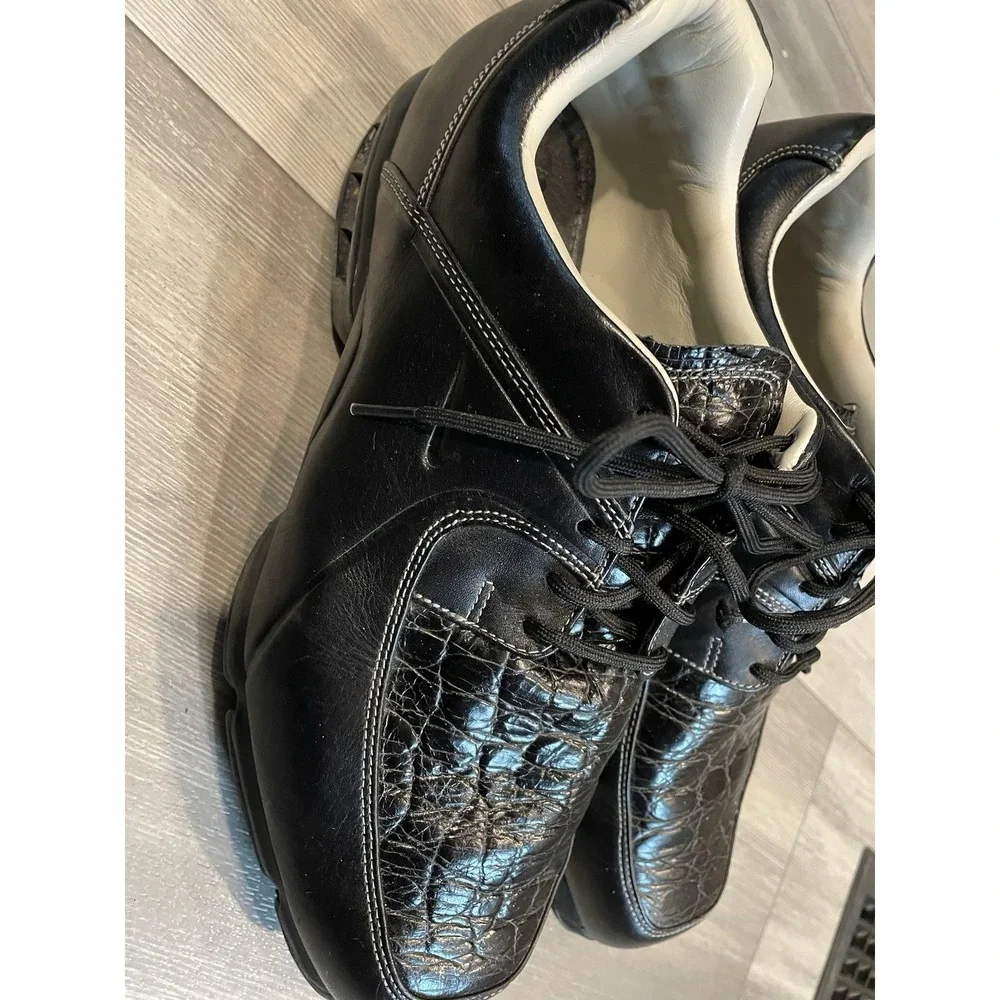 Nike Men's Golf Shoes Lace Up Dressy - Black, US 9.5W